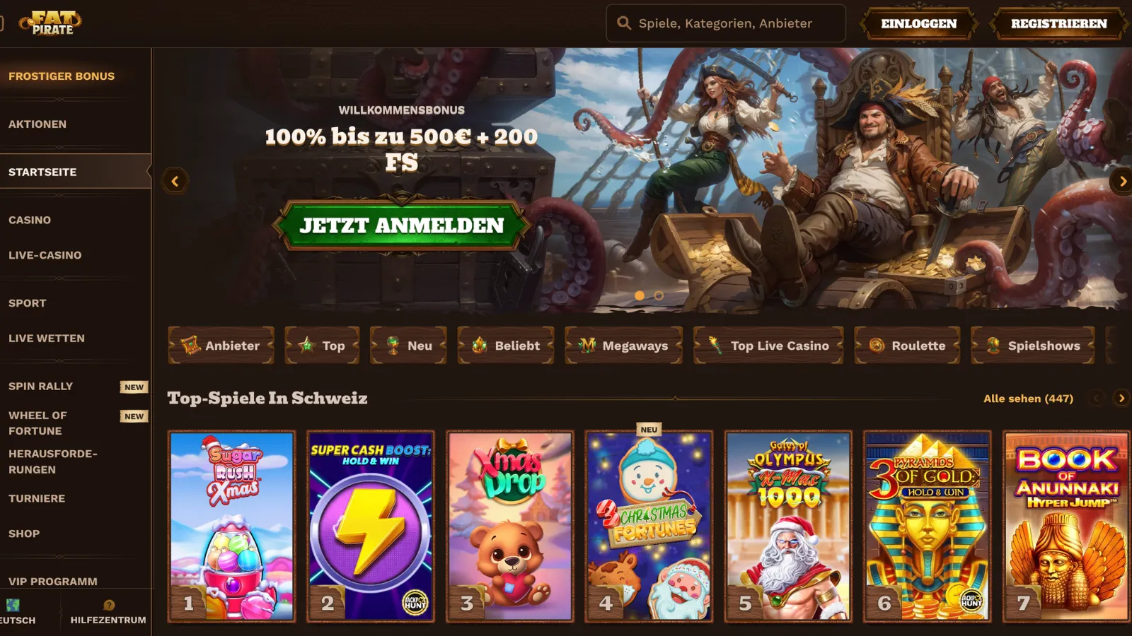 Fat Pirate Desktop Ansicht