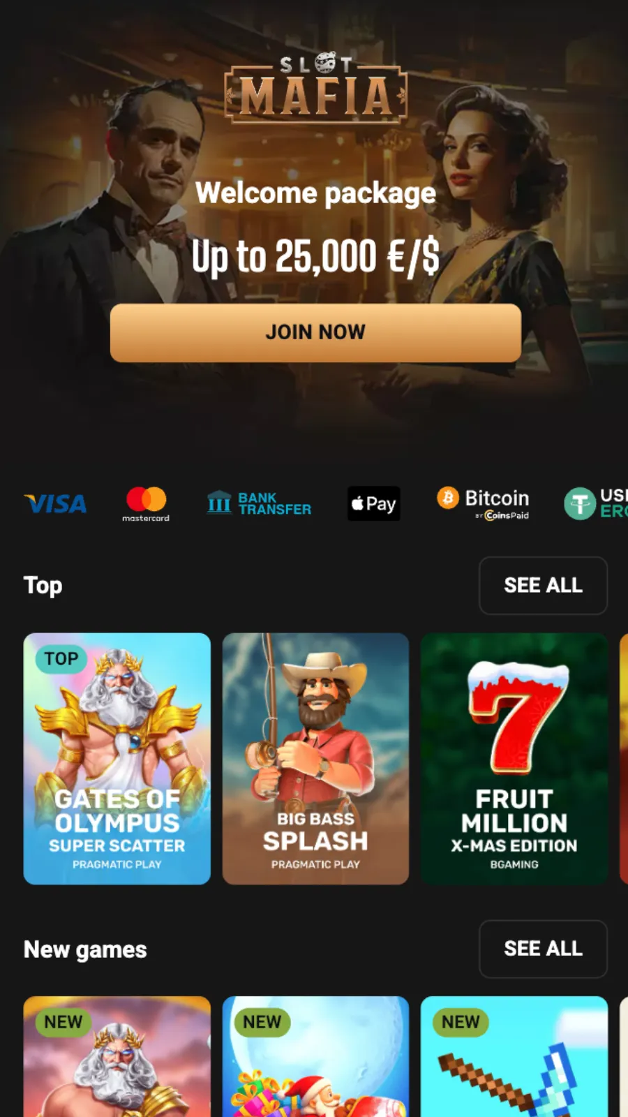 Slot Mafia Mobile Ansicht